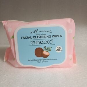Pink Facial Cleansing Wipes Coconut B1G1 Set Of 3